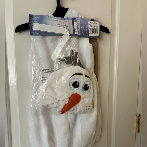 NWT Disney Frozen Olaf Kids Halloween Costume - White and Black - Picture 3 of 5